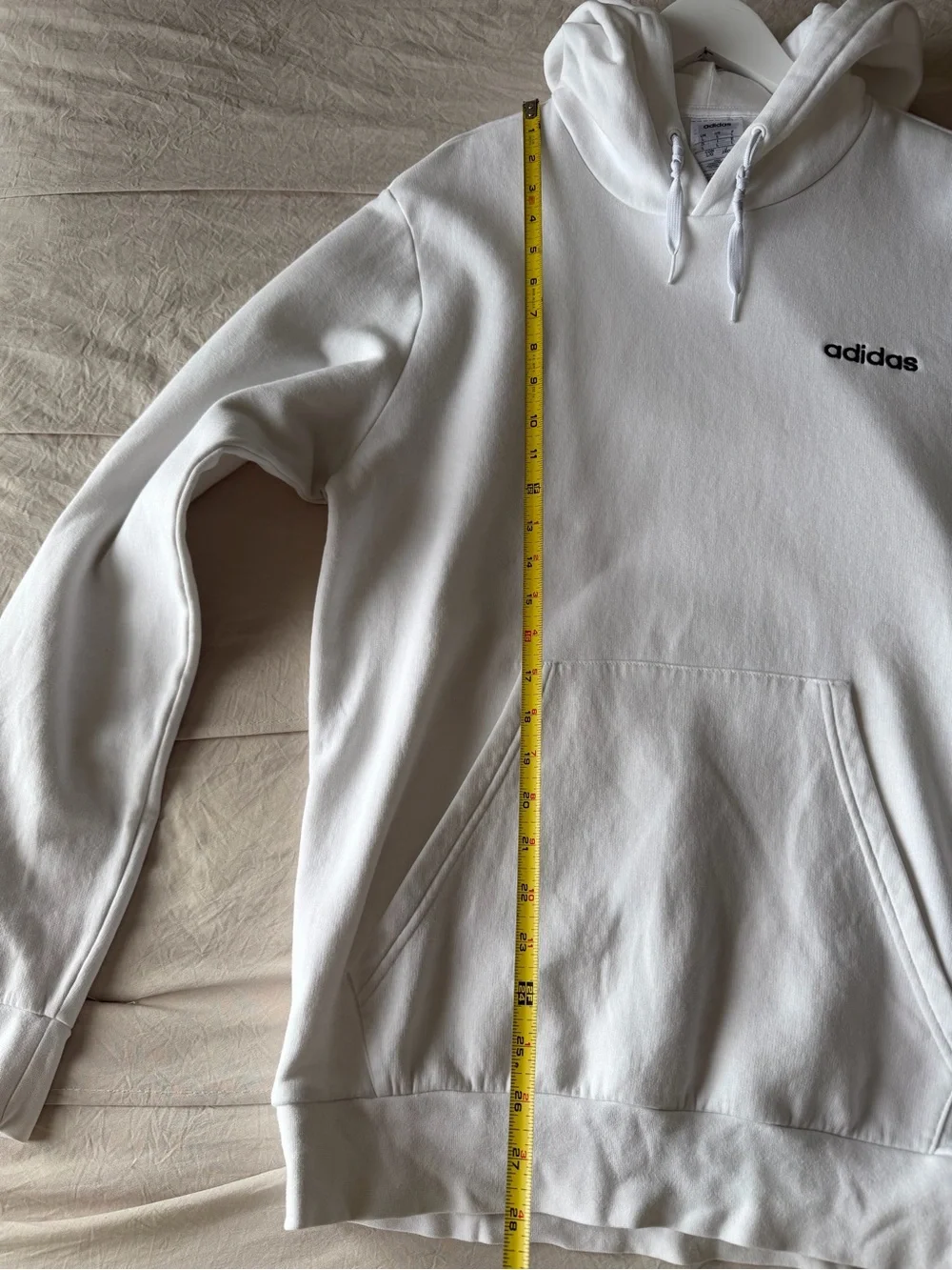 Adidas White Hooded Sweatshirt Men’s Size Large White